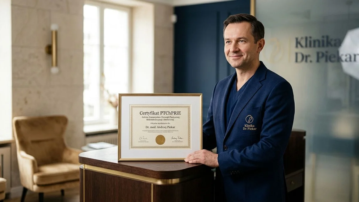 Certyfikat PTChPRiE, Polskie Towarzystwo Chirurgii Plastycznej, Rekonstrukcyjnej i Estetycznej
