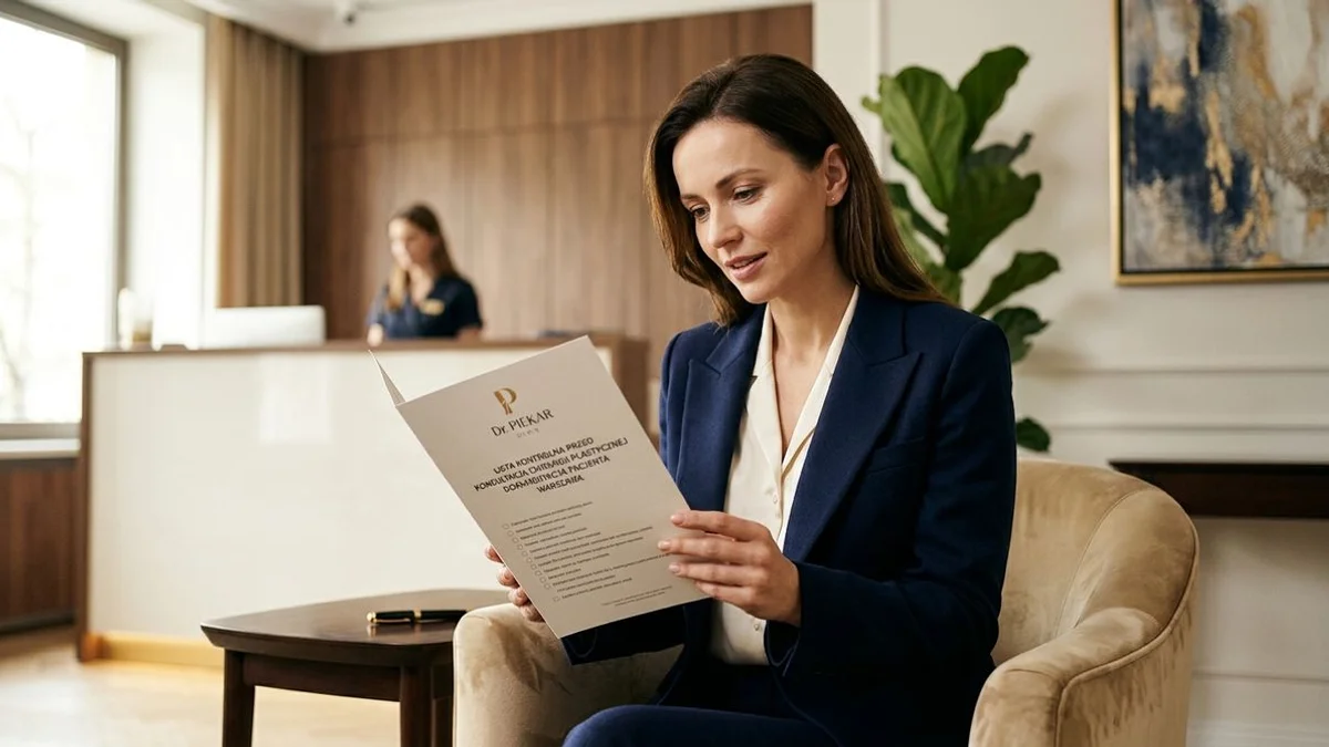 Lista kontrolna przed konsultacją chirurgii plastycznej