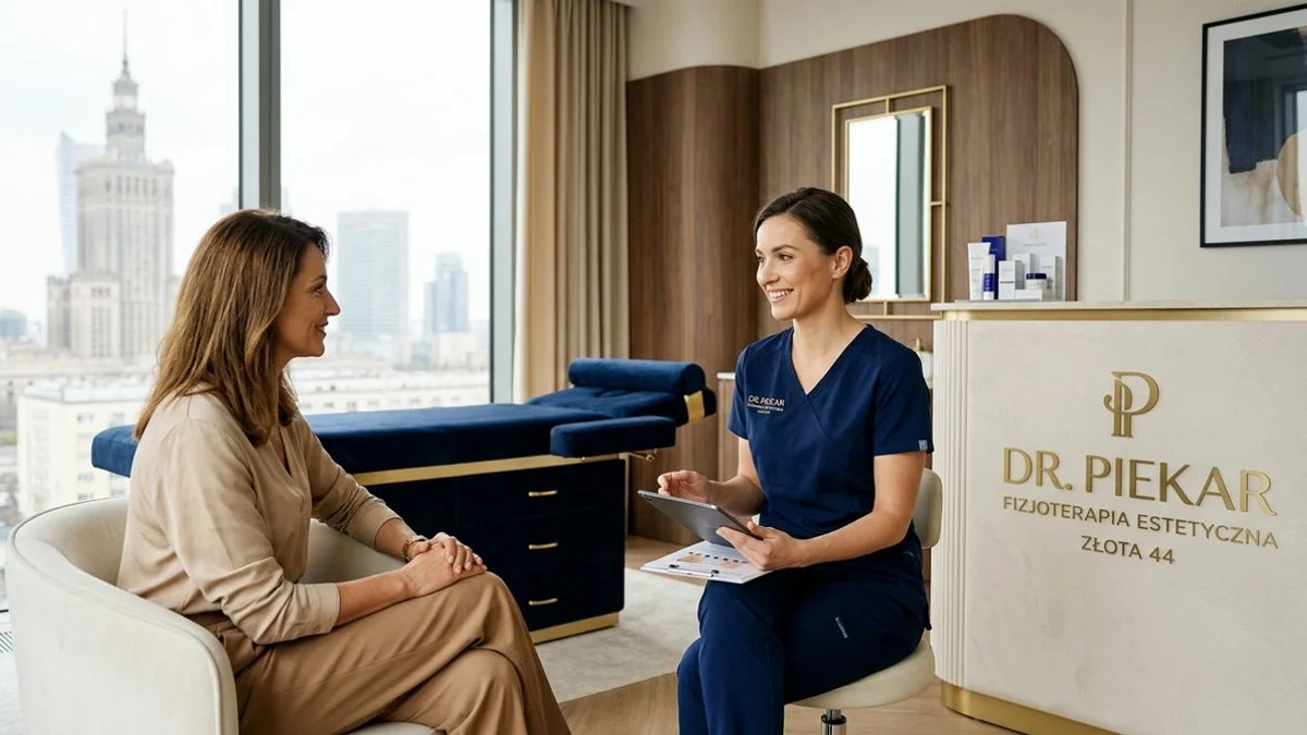 Wnętrze placówki Fizjoterapii Estetycznej przy ul. Złotej 44 w Warszawie